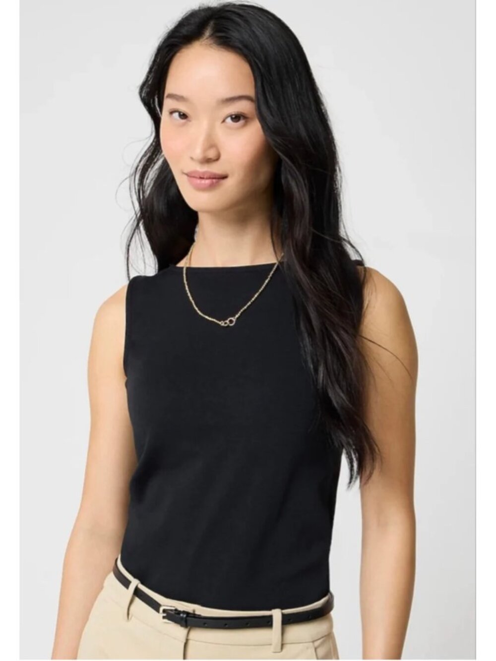 J. Crew Factory Essential shell tank top - black